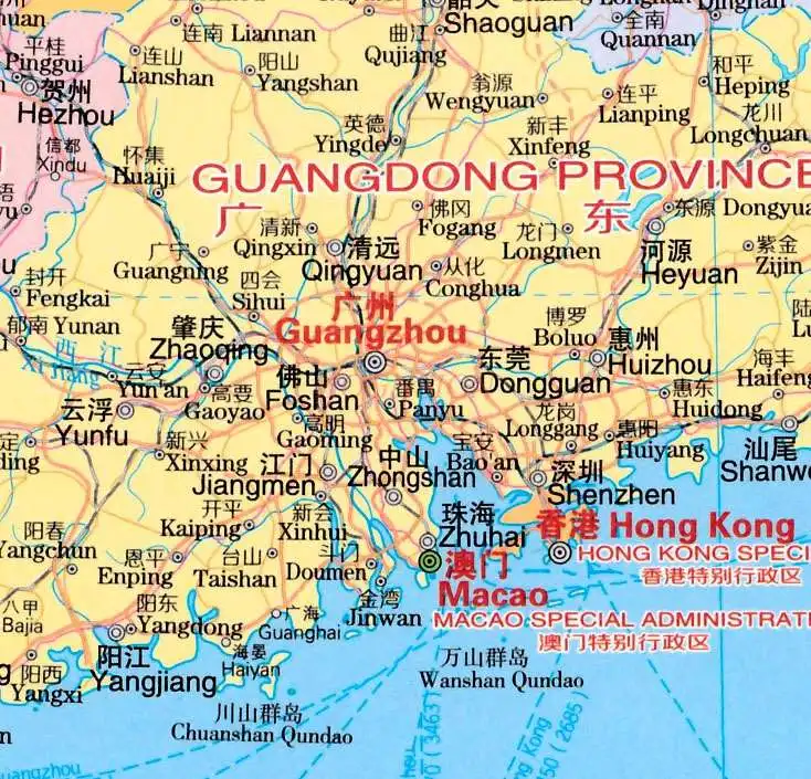 Chinese map Chinese and English contrast Large scale Clear and easy to read Large size foldable map Home office travel thumbnail 4