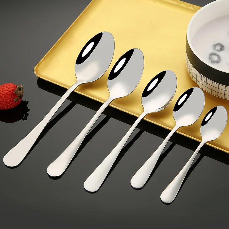High Quality 12pcs Stainless Steel Teaspoon Surface Polished Coffee Tea Spoon Dozen Kitchen Spoons 13.3CM For Tea Coffee Cup thumbnail 5