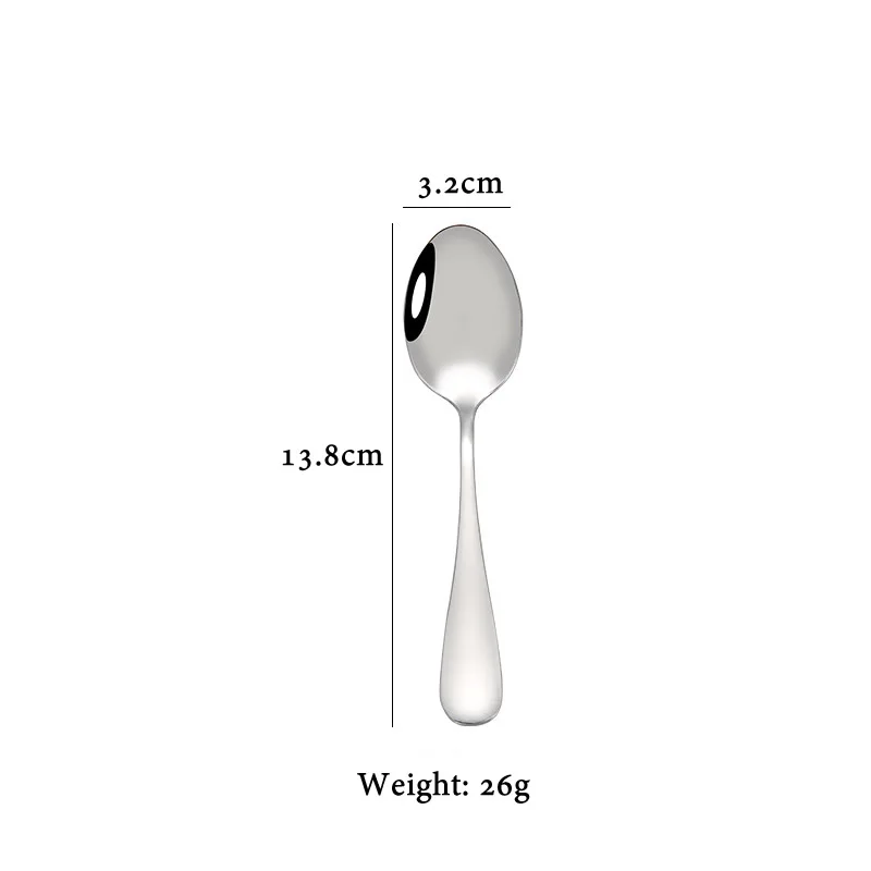 High Quality 12pcs Stainless Steel Teaspoon Surface Polished Coffee Tea Spoon Dozen Kitchen Spoons 13.3CM For Tea Coffee Cup thumbnail 6