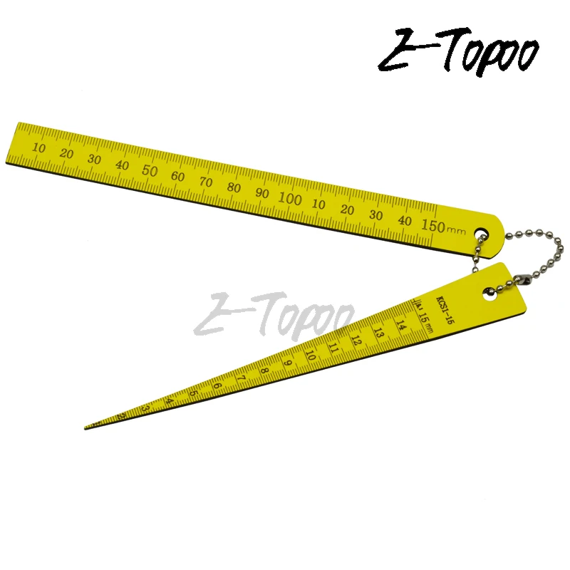 Japanese plastic Taper Gauge 1-15mm Toper Weld Gauge ruler with Straight Scale Inspection Kegelmessgerat combination Taper ruler thumbnail 2
