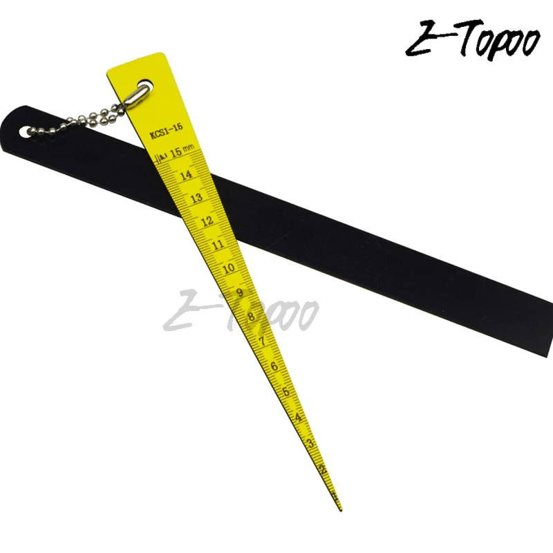 Japanese plastic Taper Gauge 1-15mm Toper Weld Gauge ruler with Straight Scale Inspection Kegelmessgerat combination Taper ruler thumbnail 5