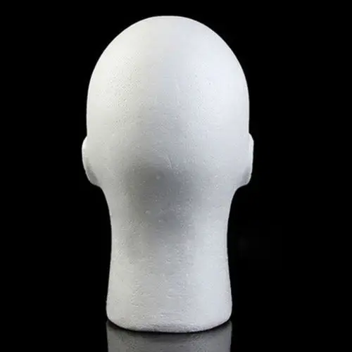 1pc Male Styrofoam Foam Manikin Head Mannequin Head Display Stand Rack Wig Display Hat Glasses Stand Wig Hair Hat Headset thumbnail 5