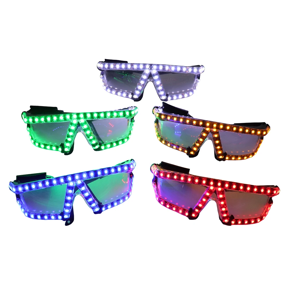 Fashion LED Glasses Flashing Light up Glasses DJ Bar Party Super Bright LED glasses Dance Show Lighting Costume Props
