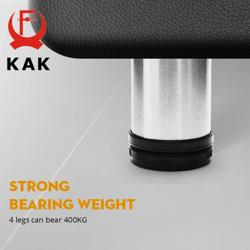 KAK Stainless Steel Furniture Leg Adjustable Table Feet Replacement Cabinet Sofa Metal Foot with Screws Furniture Hardware thumbnail 3