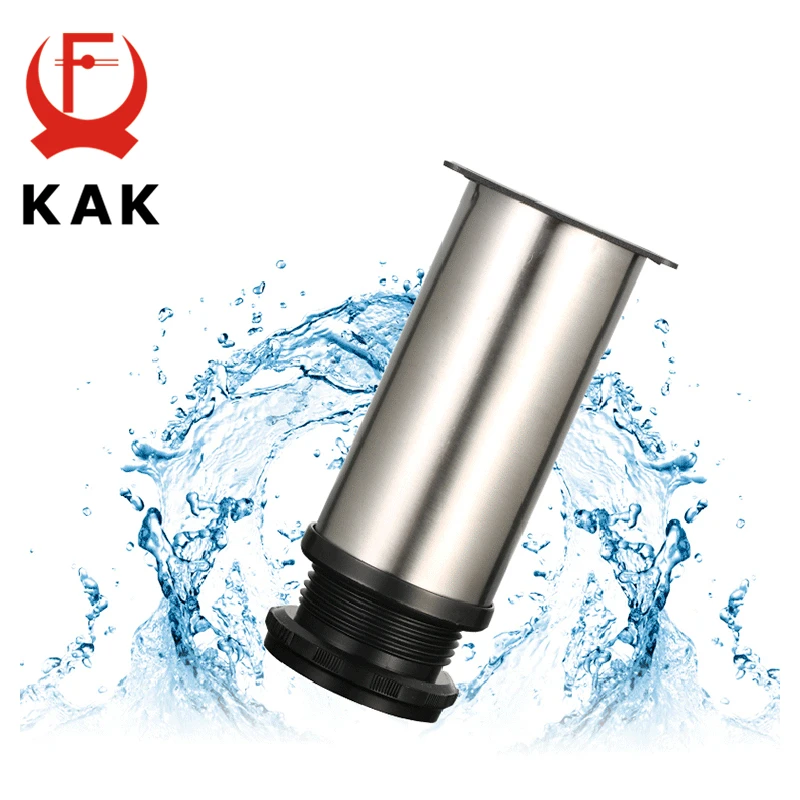 KAK Stainless Steel Furniture Leg Adjustable Table Feet Replacement Cabinet Sofa Metal Foot with Screws Furniture Hardware thumbnail 6