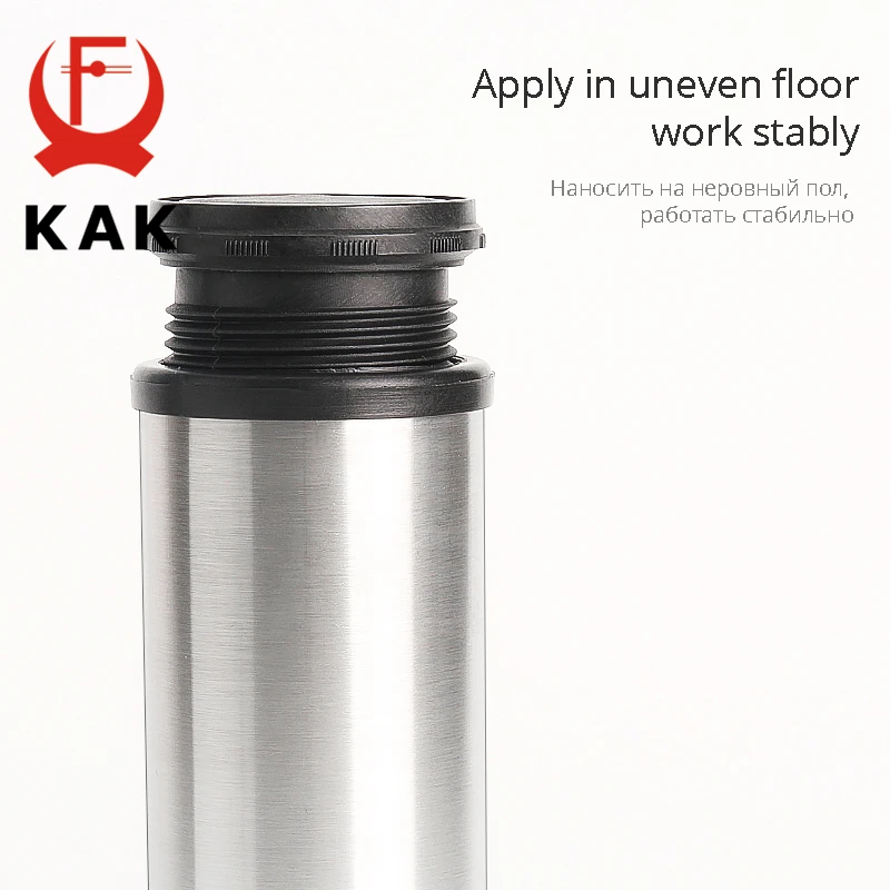 KAK Stainless Steel Furniture Leg Adjustable Table Feet Replacement Cabinet Sofa Metal Foot with Screws Furniture Hardware thumbnail 4