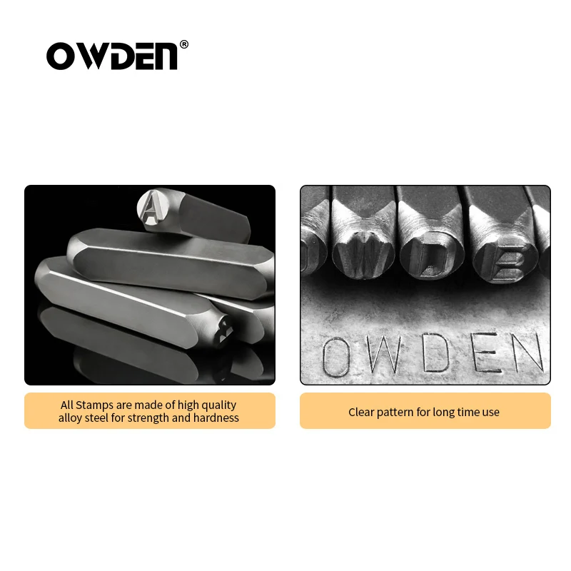 OWDEN 36Pcs 3mm Steel Metal Stamp Set Number and Letter Punch Tools Hand Jewelry Stamping Tool Letter Puncher Set thumbnail 3