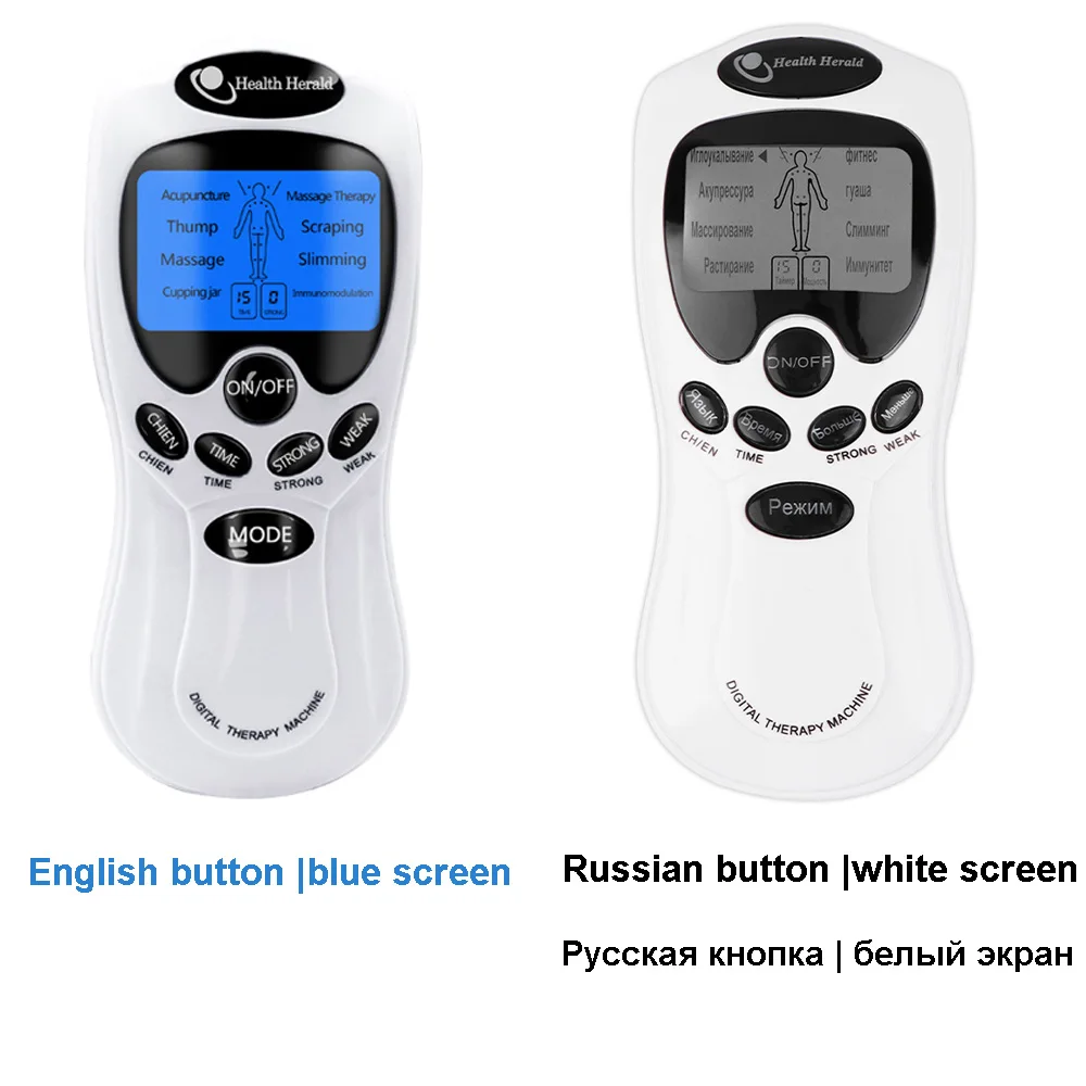 8-Mode Electric Tens Muscle Stimulator Ems Acupuncture Face Body Massager Digital Therapy Herald Massage Tool Electrostimulator thumbnail 2
