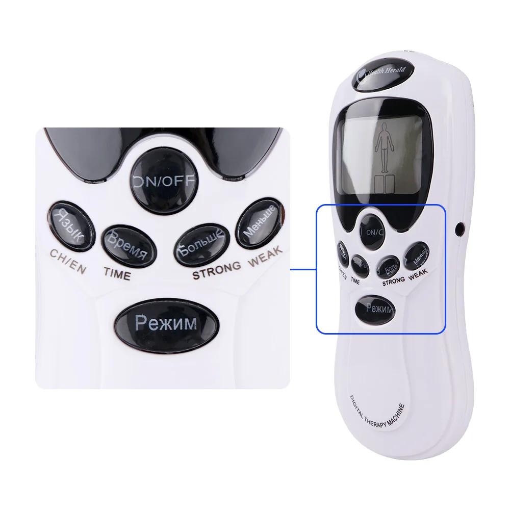 8-Mode Electric Tens Muscle Stimulator Ems Acupuncture Face Body Massager Digital Therapy Herald Massage Tool Electrostimulator thumbnail 4