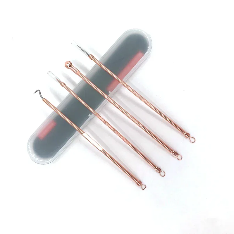 4PCS Acne Blackhead Comedone Black Spot Pimple Blemish Remover Skin Care Women Beauty Acne Treatment Pore Cleanser Needle Hook thumbnail 2