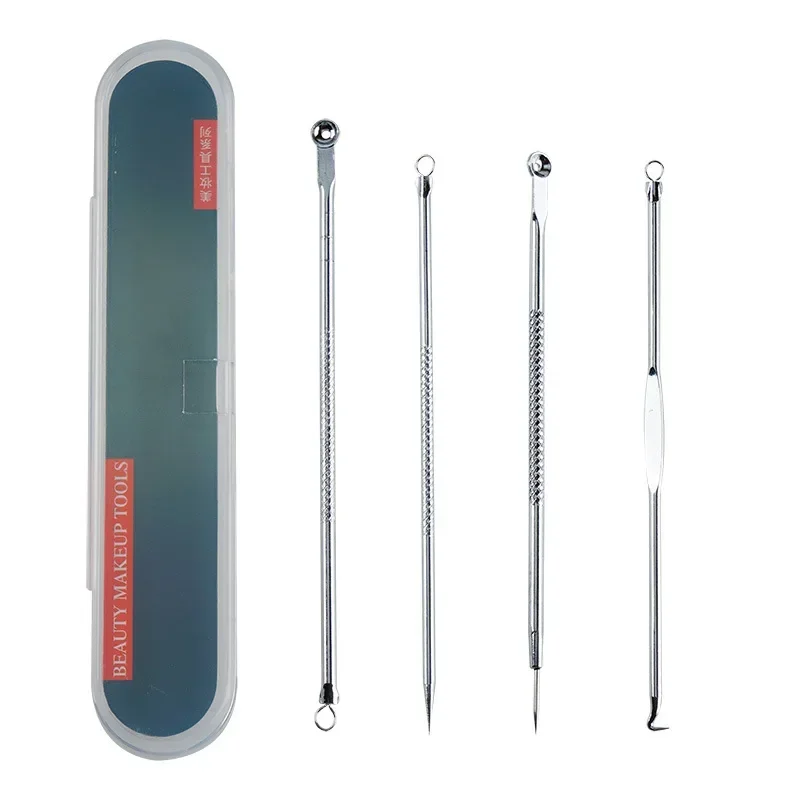 4PCS Acne Blackhead Comedone Black Spot Pimple Blemish Remover Skin Care Women Beauty Acne Treatment Pore Cleanser Needle Hook thumbnail 5