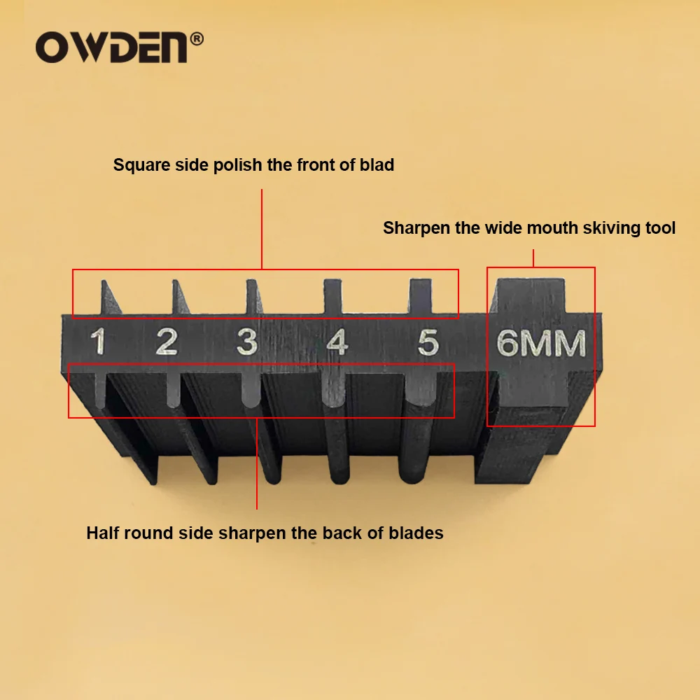 OWDEN Sharp Repair Tool for Sharpening Knife Wide Shovel Cutting Leather Thinner Edge Skiving Sharpeners thumbnail 3