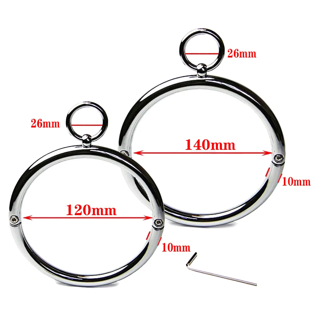 Stainless Steel Collar Neck Ring Slave BDSM Metal Collar Slave Bondage Positioning Bandage Fetish Adult Games Sex Toys For Woman thumbnail 2
