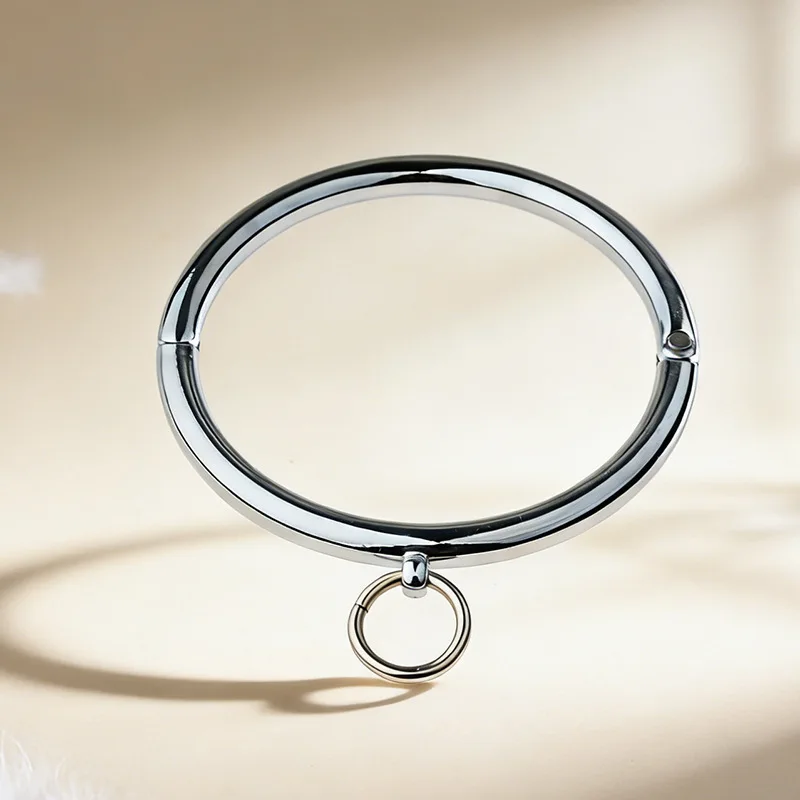 Stainless Steel Collar Neck Ring Slave BDSM Metal Collar Slave Bondage Positioning Bandage Fetish Adult Games Sex Toys For Woman thumbnail 4