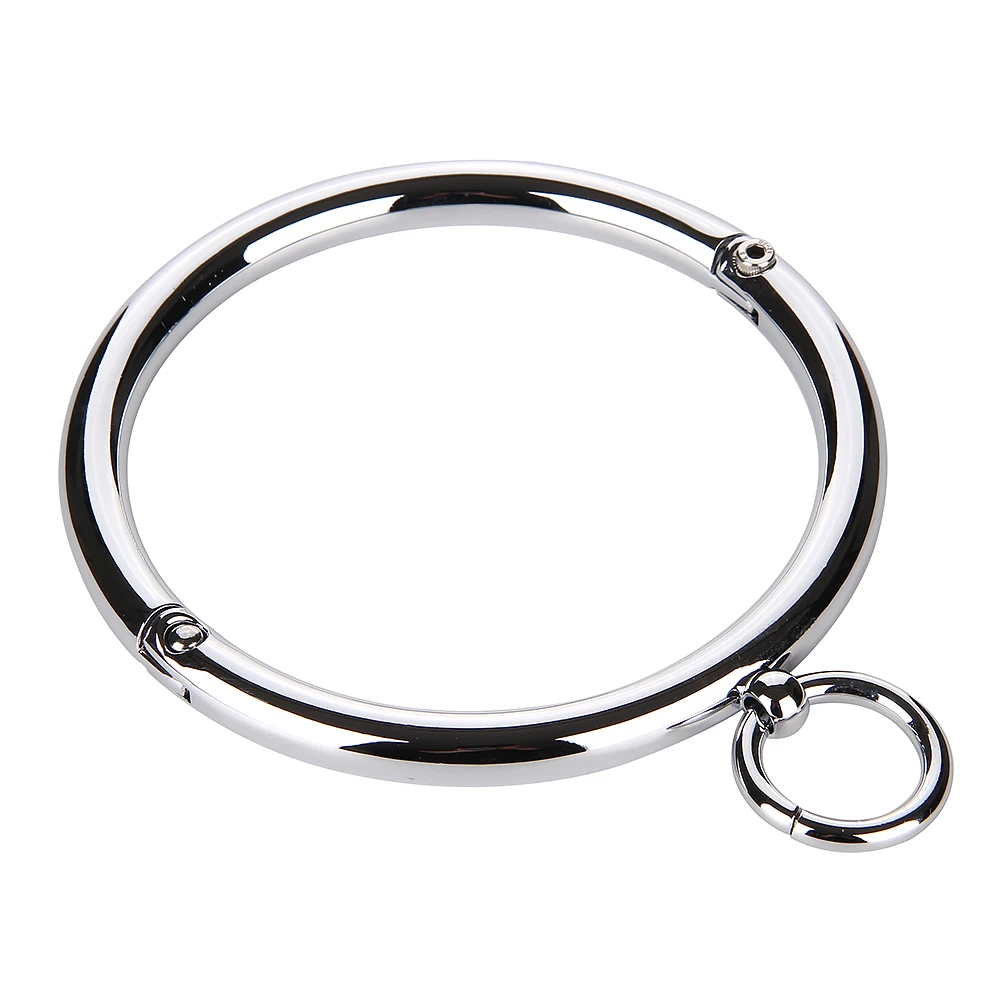 Stainless Steel Collar Neck Ring Slave BDSM Metal Collar Slave Bondage Positioning Bandage Fetish Adult Games Sex Toys For Woman thumbnail 5