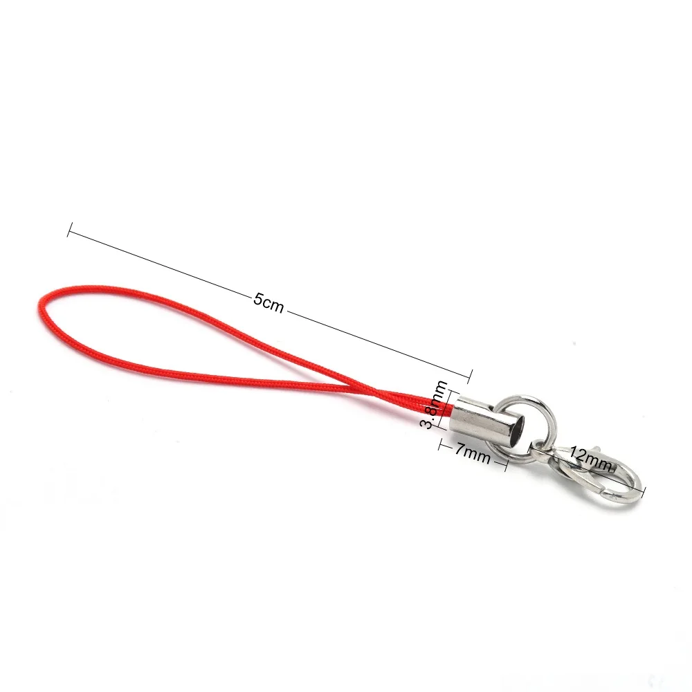 50-100pcs Black Strap Charm Cord Lanyard Lariat Strap Cord Lobster Clasp Rope Keychain Hook Mobile Set Charm Jewelry Accessories thumbnail 2