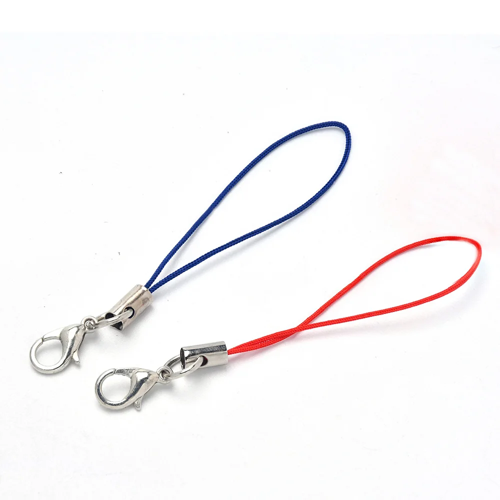 50-100pcs Black Strap Charm Cord Lanyard Lariat Strap Cord Lobster Clasp Rope Keychain Hook Mobile Set Charm Jewelry Accessories thumbnail 4