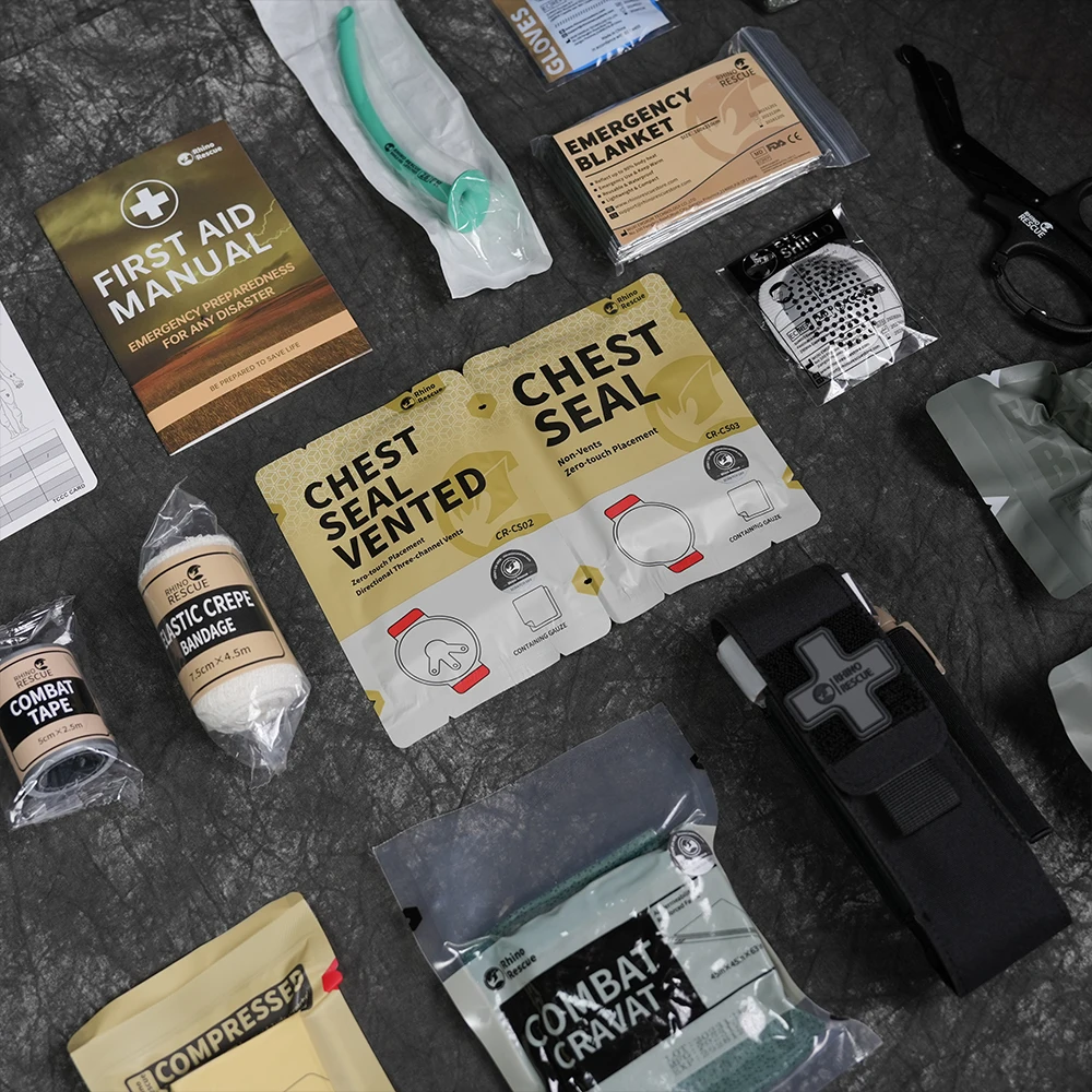 Rhino Rescue Trauma Kit,Combat Survival Gear Medical Kit,Tactical for Emergency First Aid, IFAK Refill Supplies thumbnail 2