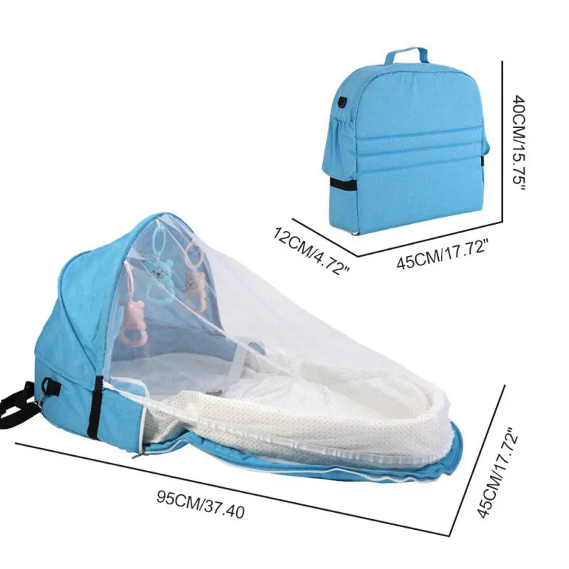 Multi-Function Travel Baby Nest Portable Baby Bed Crib Foldable Babynest Bassinet Infant Sleeping Children's Bed with Mosquito thumbnail 6