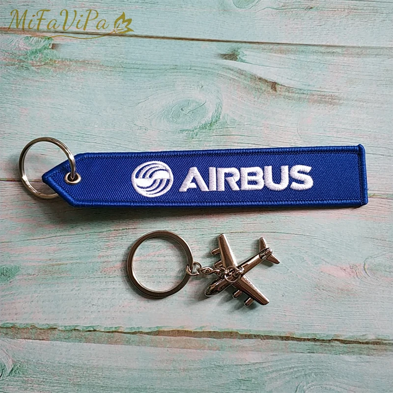 MiFaViPa Fashion Trinket AIRBUS Gift Aviation Keychain Aircraft Key Chain with 1 PC Metal Plane Embroidery A320 NEO Key Chains thumbnail 6