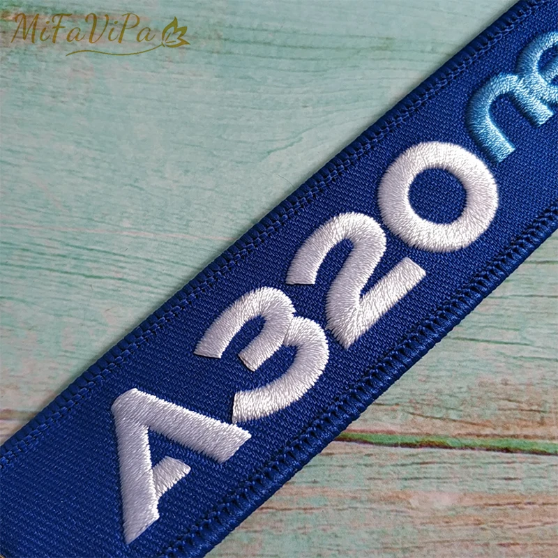 MiFaViPa Fashion Trinket AIRBUS Gift Aviation Keychain Aircraft Key Chain with 1 PC Metal Plane Embroidery A320 NEO Key Chains thumbnail 4