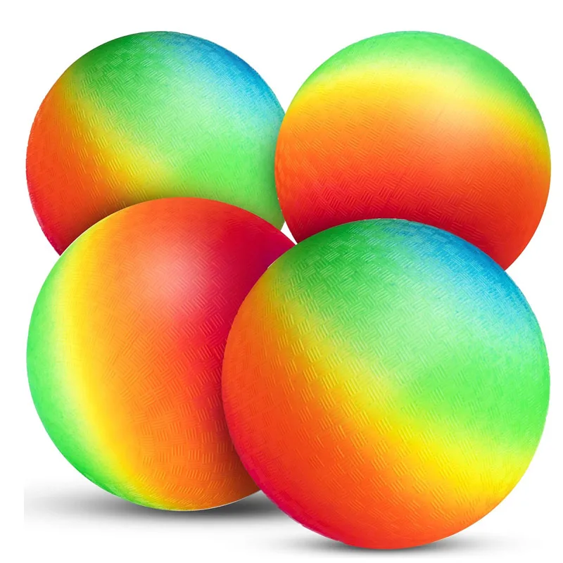 8.5 Inch Rainbow Playground Balls For Kids Kindergarten School Backyard Park Beach Fun Stuff Outdoor Toys Spielzeuge Kinder thumbnail 5