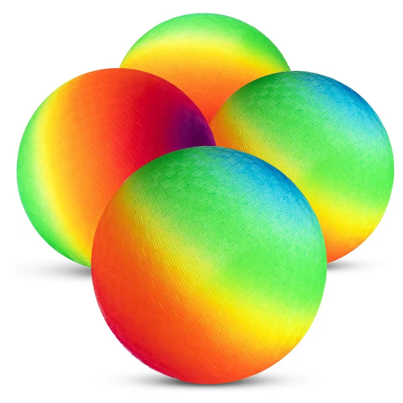 8.5 Inch Rainbow Playground Balls For Kids Kindergarten School Backyard Park Beach Fun Stuff Outdoor Toys Spielzeuge Kinder thumbnail 6