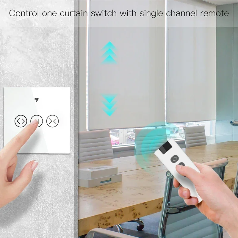 9 /1 Channel RF433 Remote Control for WiFi Curtain Switch RF Roller Blinds Module Battery Powered Curtain Accessories Emitter thumbnail 2