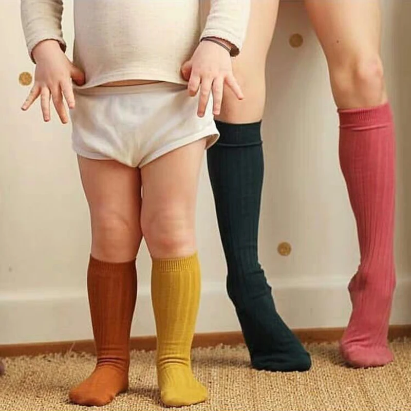 0-7Y Children Socks Stripped Girls Knee High Socks Spanish Toddlers Long Tube Socks Kids Boys School Sock Infant Baby Socken thumbnail 3
