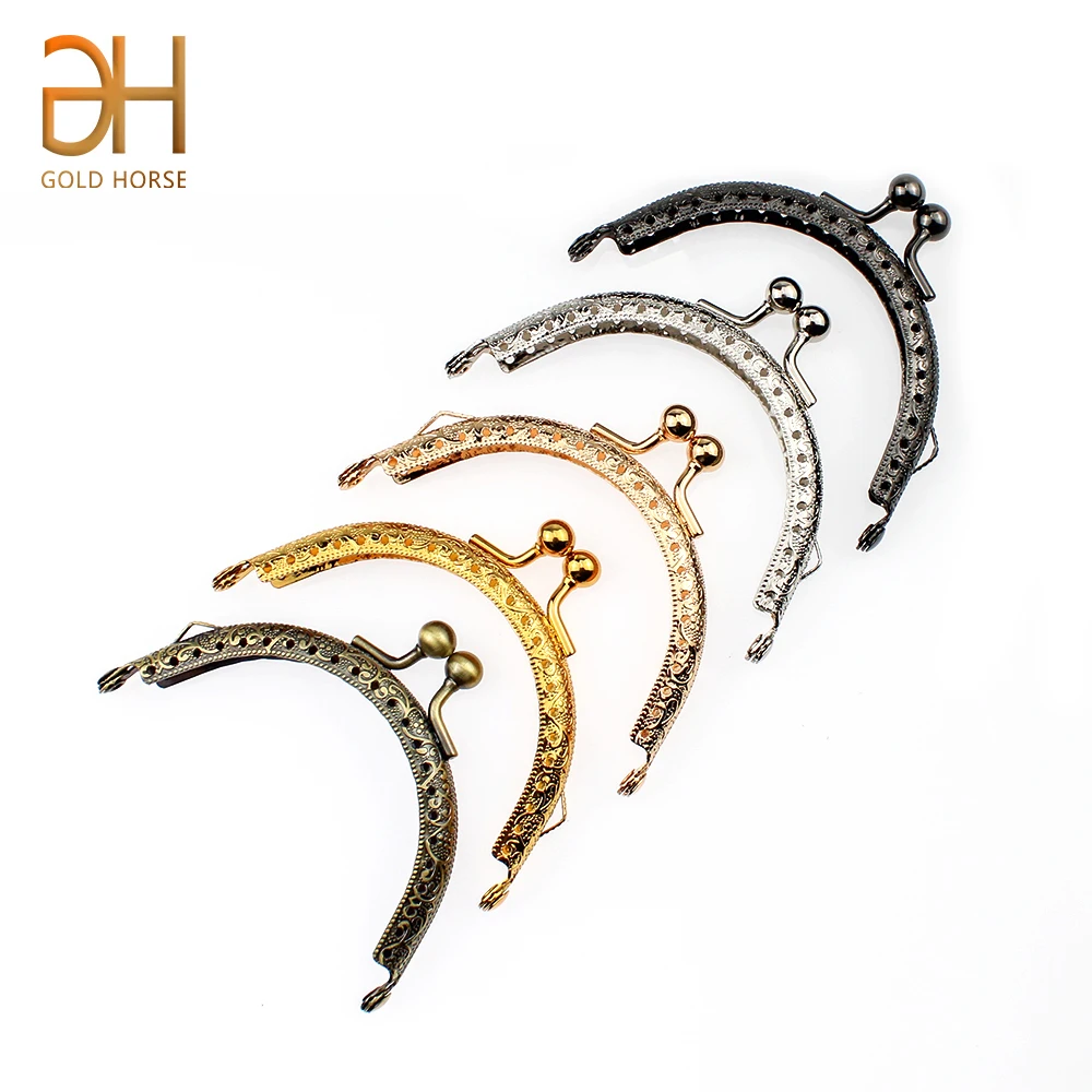 8.5CM Round Vintage Metal Clasp For Bag Coin Purse Frame Clasp Sewing Kiss Clasp Bags Clutch Bag DIY Lock Hardware