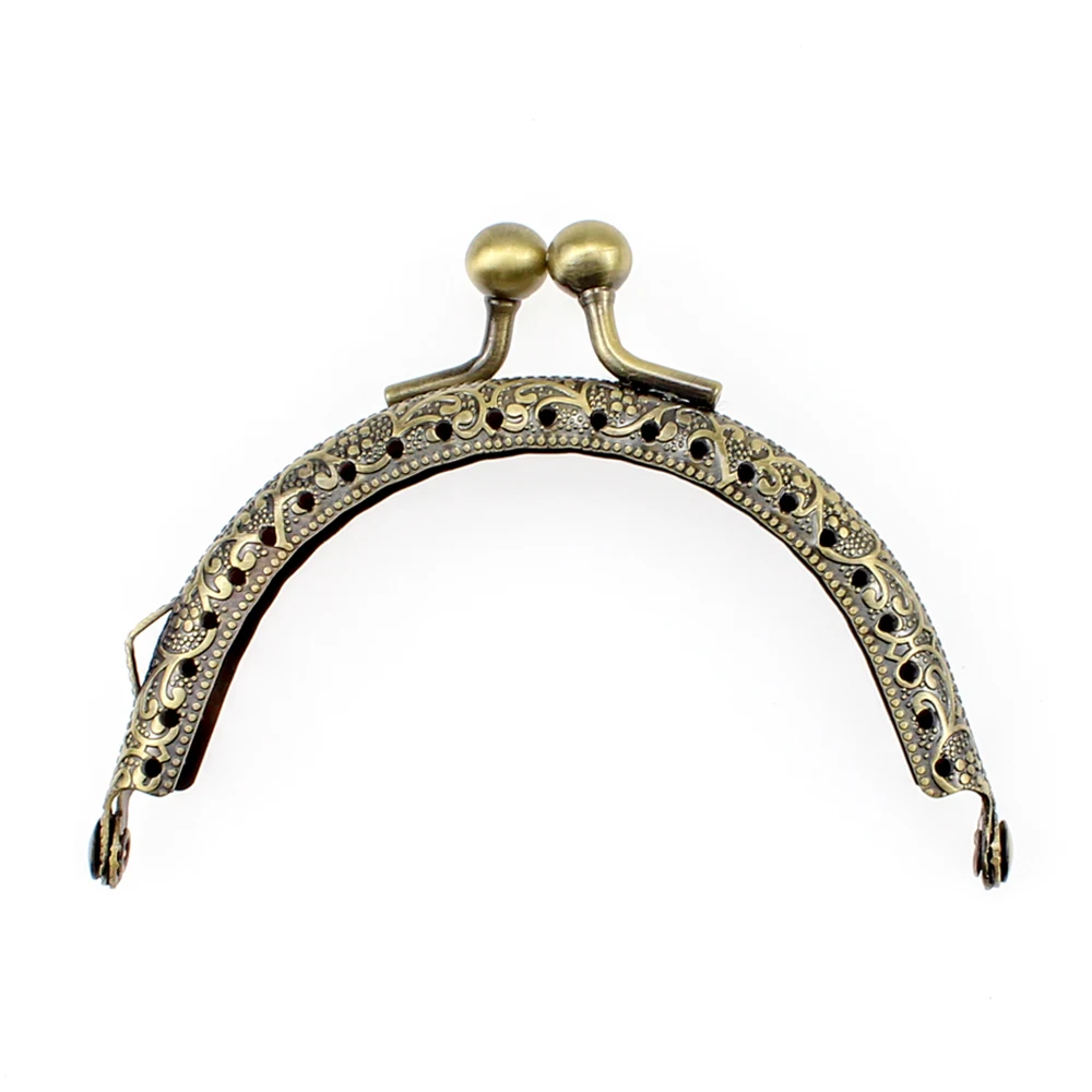 8.5CM Round Vintage Metal Clasp For Bag Coin Purse Frame Clasp Sewing Kiss Clasp Bags Clutch Bag DIY Lock Hardware thumbnail 4