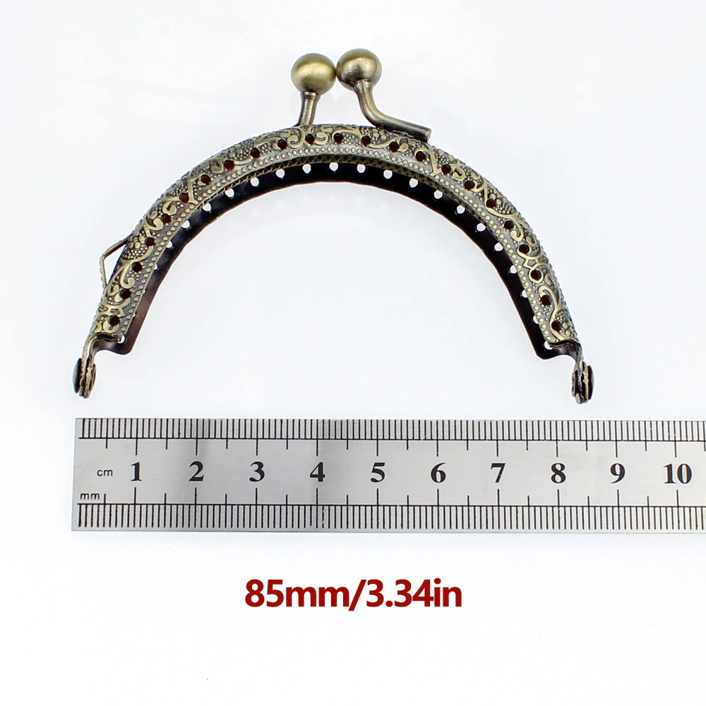 8.5CM Round Vintage Metal Clasp For Bag Coin Purse Frame Clasp Sewing Kiss Clasp Bags Clutch Bag DIY Lock Hardware thumbnail 3