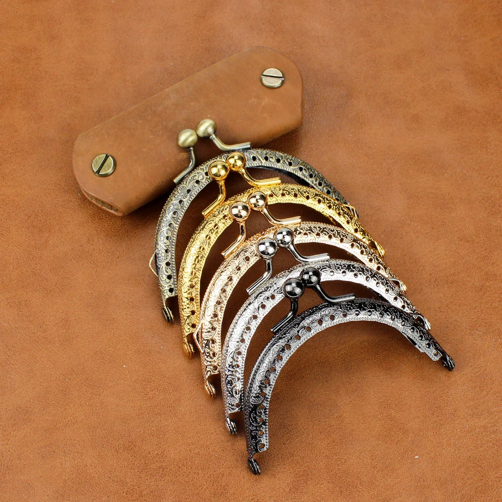 8.5CM Round Vintage Metal Clasp For Bag Coin Purse Frame Clasp Sewing Kiss Clasp Bags Clutch Bag DIY Lock Hardware thumbnail 6