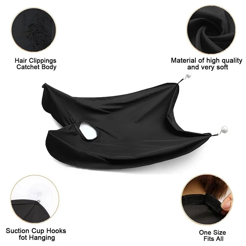 Male Shaving Apron Beard Catcher Cape Care Bib Face Shaved Hair Adult Bibs Shaver Cleaning Hairdresser Gift for Man Clean Apron thumbnail 4