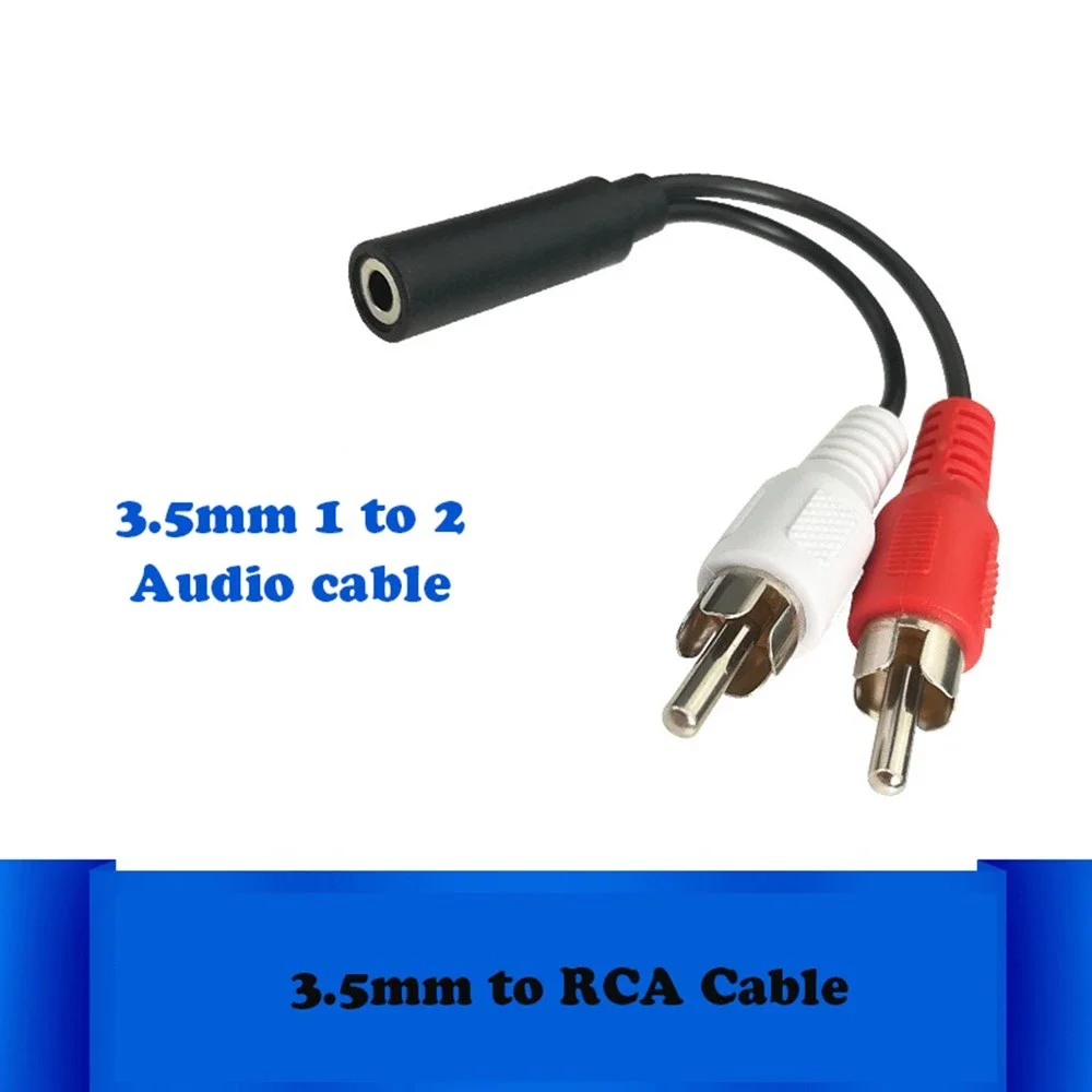 3.5mm Jack Male to 2 RCA Female Jack RCA Stereo Y Audio Cable Converter Adapter High Quality wholesale thumbnail 2