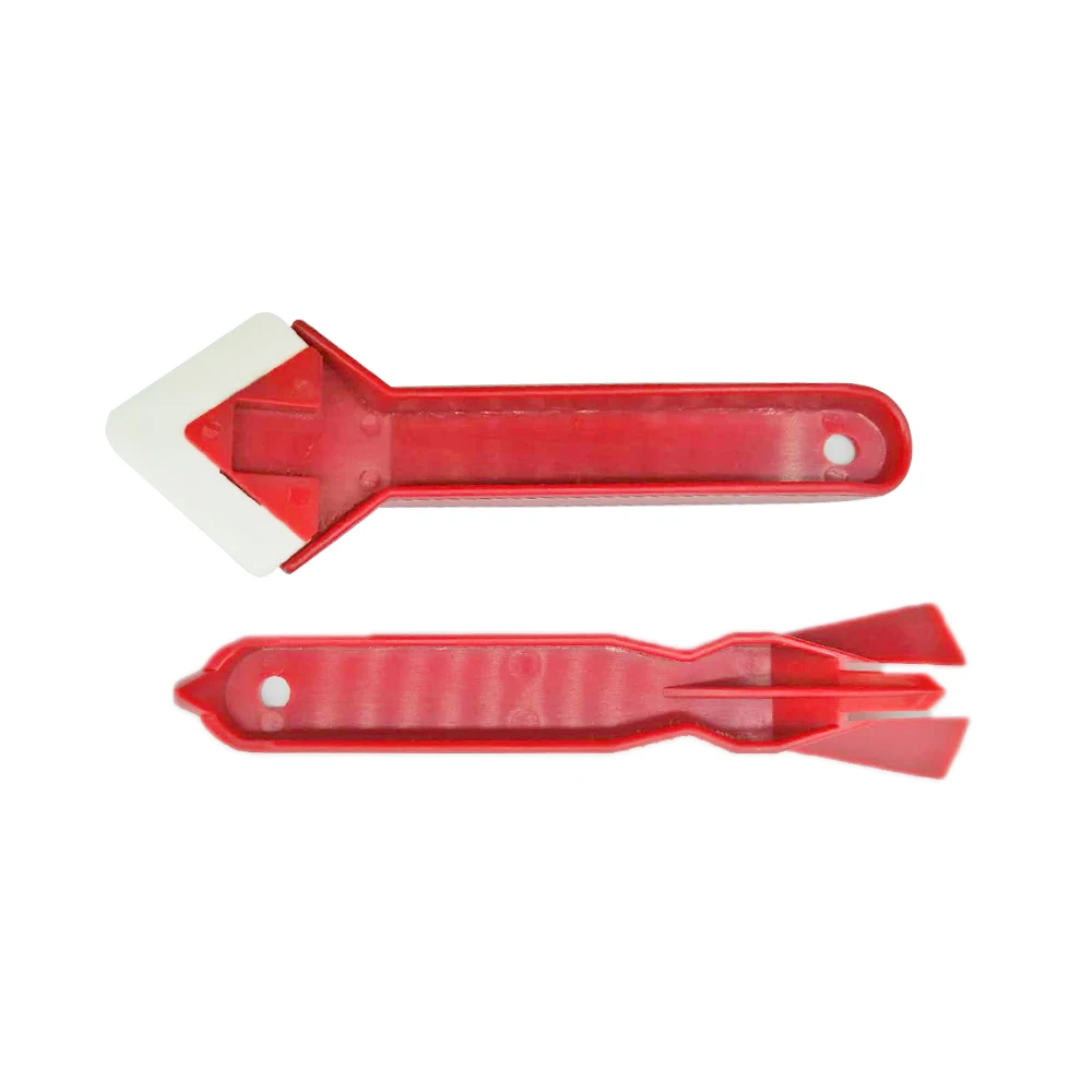 2Pcs Silicone Glass Cement Scraper Tool Caulking Sealant Spatula Finishing Grout Floor Cleaning Tile Tool Spatula Glue Shovel thumbnail 2