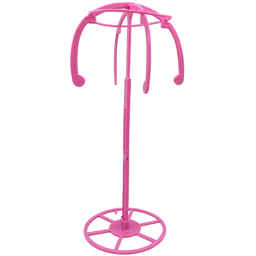 Multifunctional Adjustable Wig Stand Plastic Hat Display Wig Head Holders Portable Folding Wig Stable Tools thumbnail 2