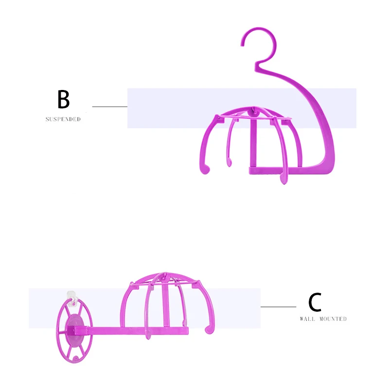 Multifunctional Adjustable Wig Stand Plastic Hat Display Wig Head Holders Portable Folding Wig Stable Tools thumbnail 4