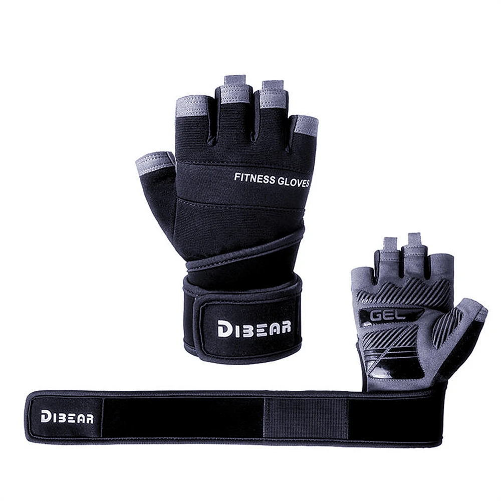 Gym Gloves Bodybuilding Weightlifting Dumbbell Training Fitness Gloves For Man Powerlifting Pull Ups Workout Hand Protector thumbnail 3