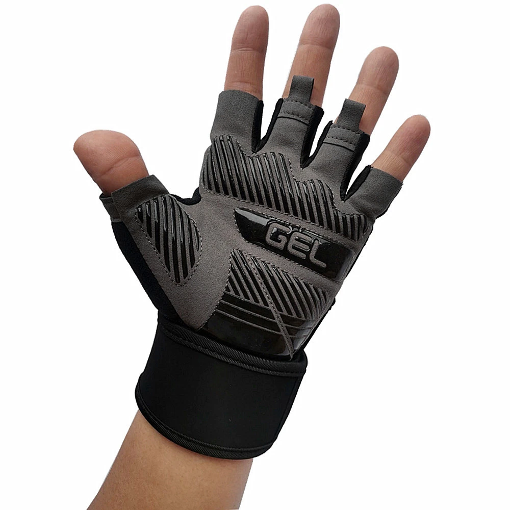 Gym Gloves Bodybuilding Weightlifting Dumbbell Training Fitness Gloves For Man Powerlifting Pull Ups Workout Hand Protector thumbnail 6