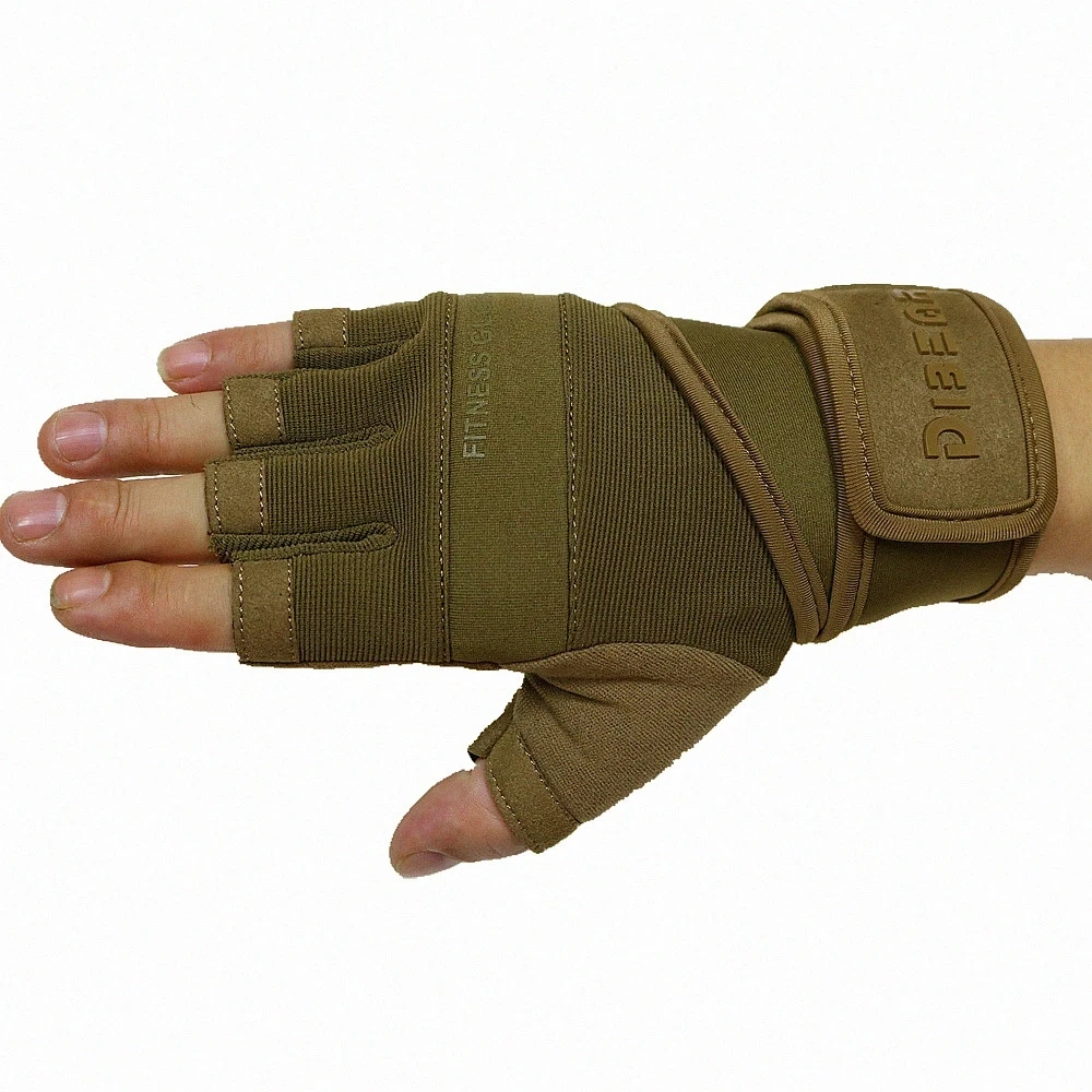 Gym Gloves Bodybuilding Weightlifting Dumbbell Training Fitness Gloves For Man Powerlifting Pull Ups Workout Hand Protector thumbnail 4