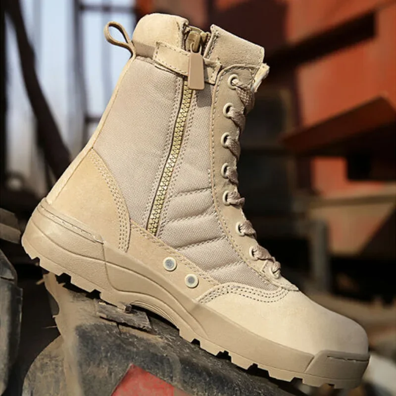 Tactical Boots Men Boots Special Force Desert Combat Boots Outdoor Hiking Boots Ankle Shoes Men Work Safty Shoes thumbnail 5