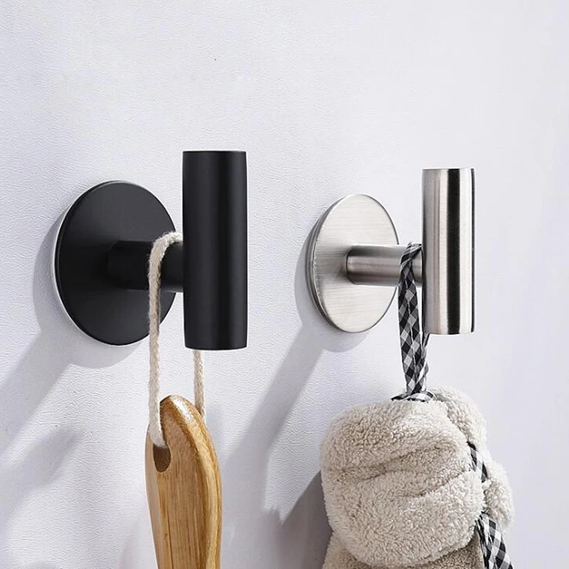 1Pcs Stainless Steel Silver Bathroom Hardware Set Towel Rack Toilet Paper Holder Towel Bar Hook Bathroom Accessories thumbnail 2