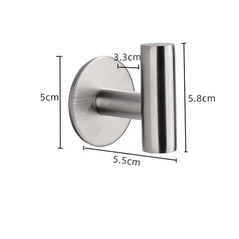 1Pcs Stainless Steel Silver Bathroom Hardware Set Towel Rack Toilet Paper Holder Towel Bar Hook Bathroom Accessories thumbnail 6