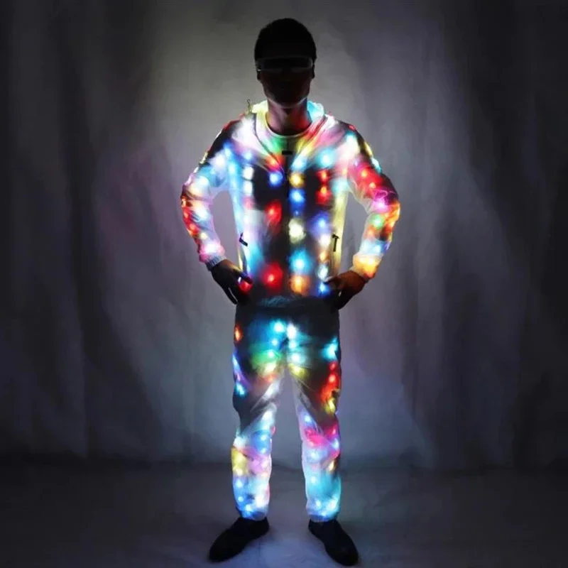 Illuminating Light Pants Creative Waterproof Clothes Dancing LED Lighs Pant Christmas Party Clothes Luminous Costume thumbnail 5