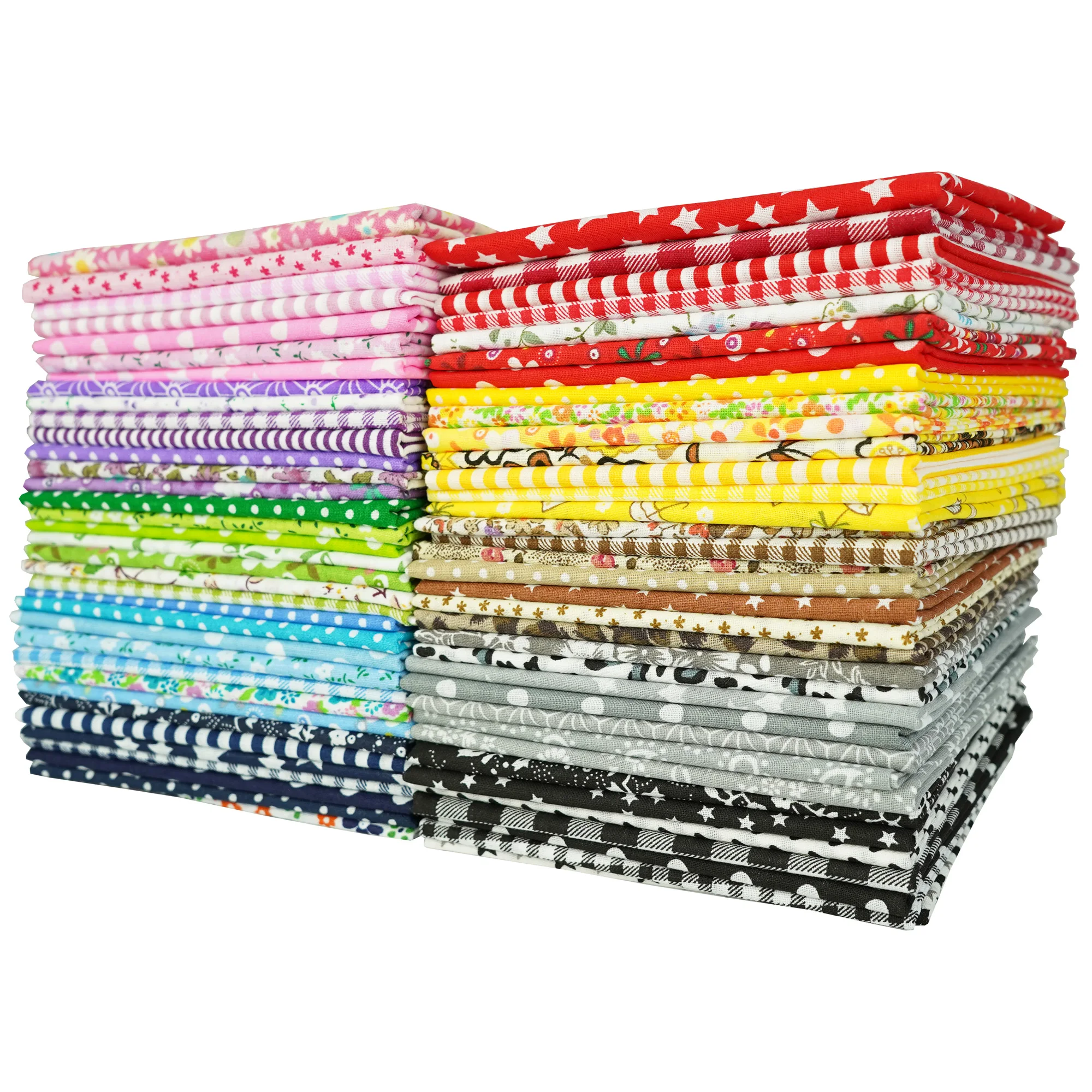 7PCS 25 x 25cm/50 x 50cm Squares Cotton Craft Fabric Cloths for DIY Bundle Patchwork Quilting Sewing Scrapbooking Artcraft thumbnail 2