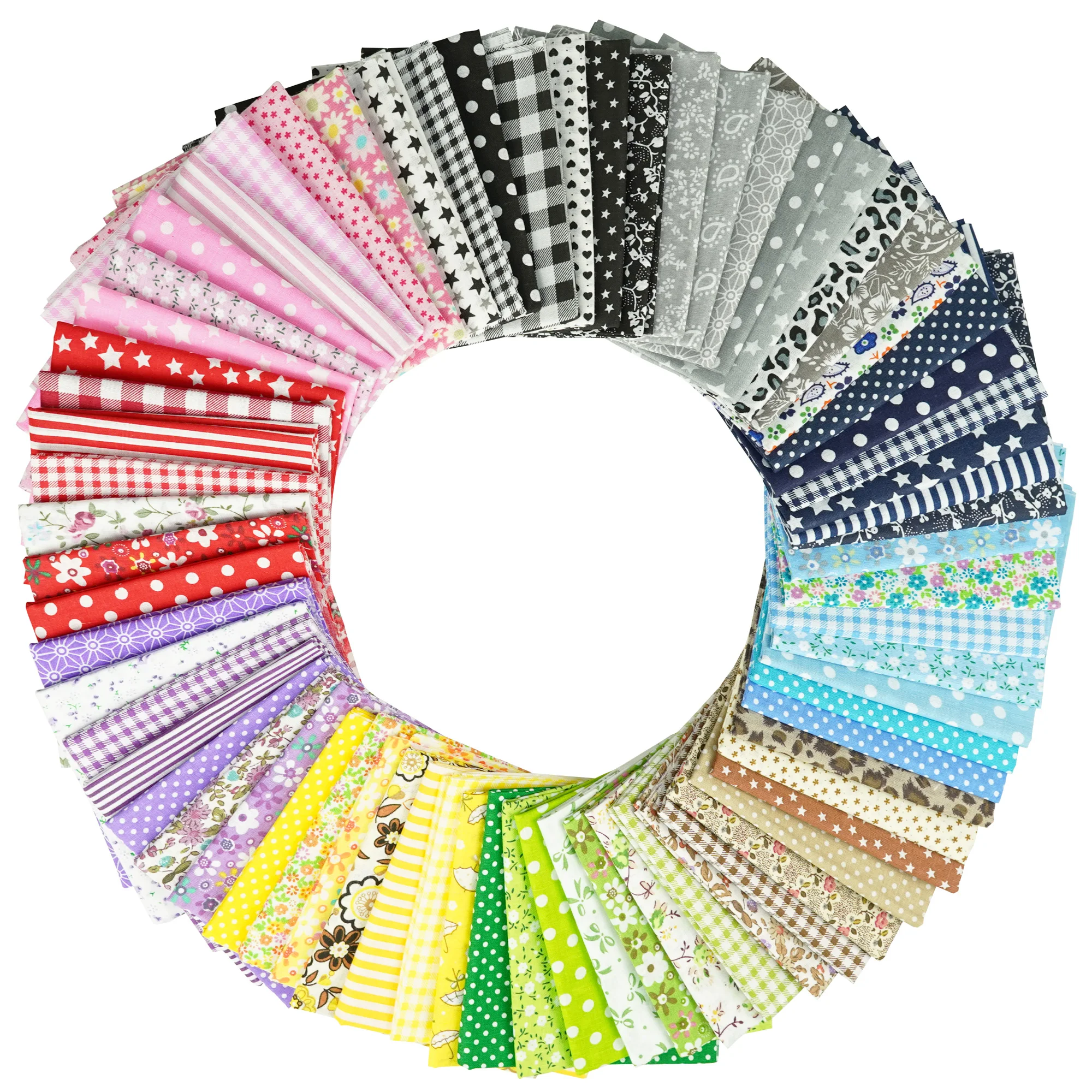 7PCS 25 x 25cm/50 x 50cm Squares Cotton Craft Fabric Cloths for DIY Bundle Patchwork Quilting Sewing Scrapbooking Artcraft thumbnail 3