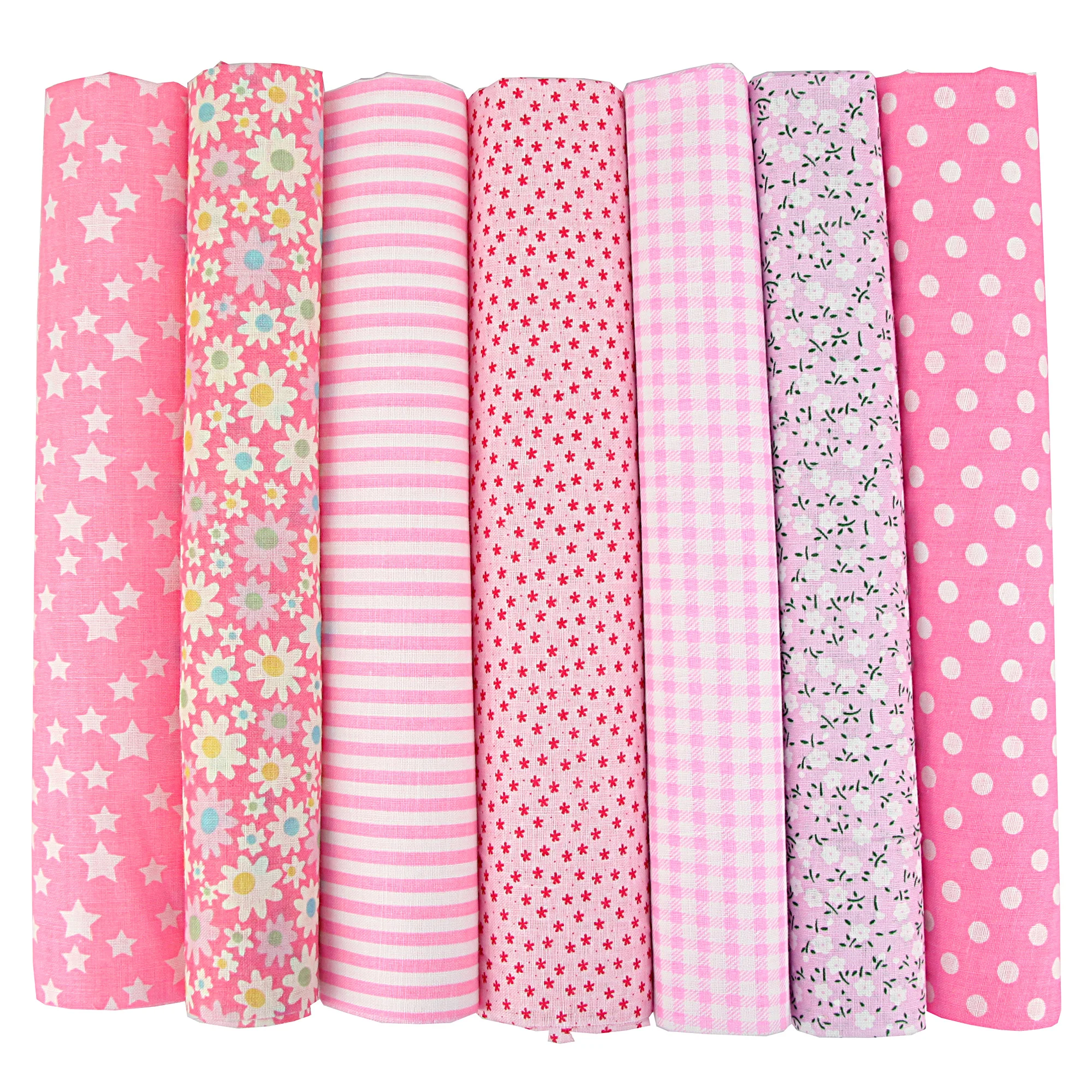 7PCS 25 x 25cm/50 x 50cm Squares Cotton Craft Fabric Cloths for DIY Bundle Patchwork Quilting Sewing Scrapbooking Artcraft thumbnail 4