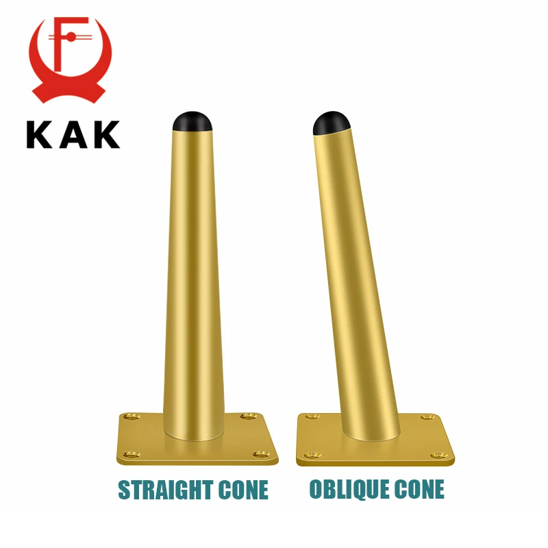 KAK 4pcs Gold Furniture Legs Black Cold Rolled Steel Table Feet Sofa Bed Leg Replacement 800KG Heavy Duty Furniture Hardware thumbnail 4
