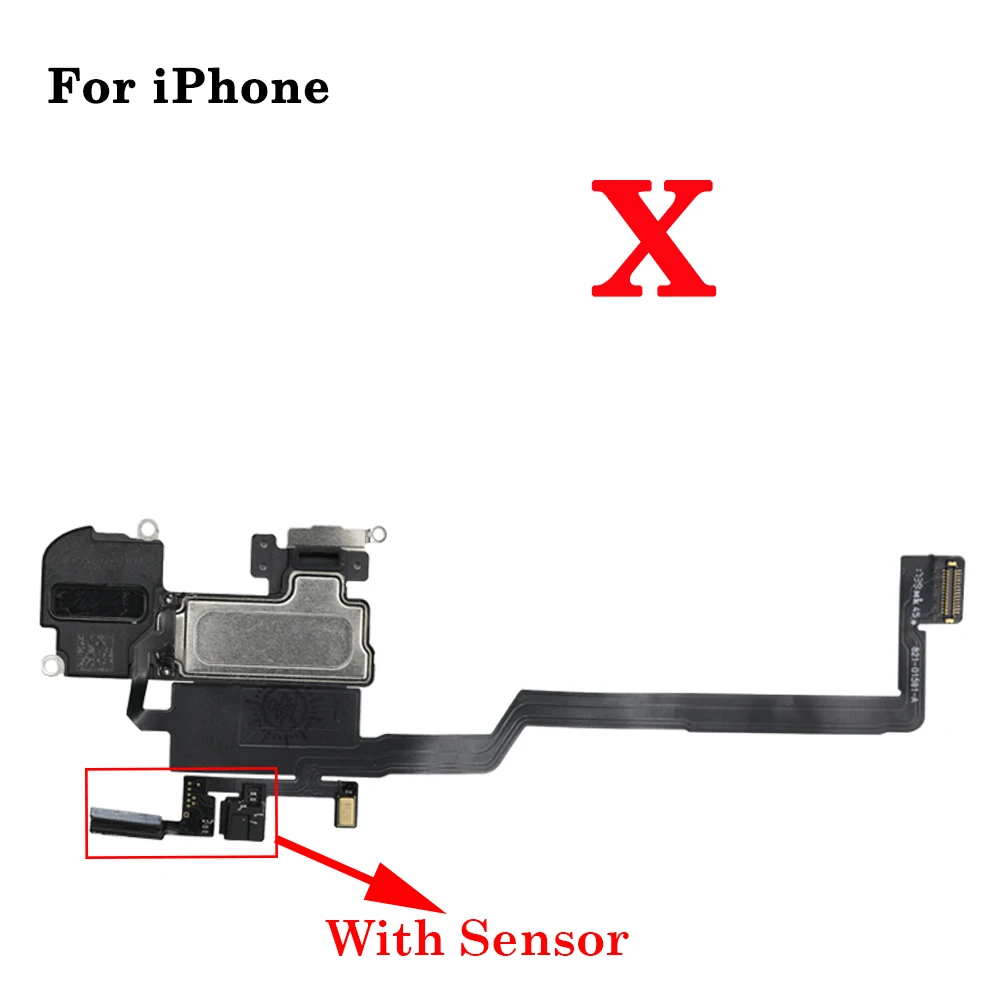 1Pcs Earpiece With Proximity Light Sensor Flex Cable For iPhone X XR XS MAX 11 12 Pro max Mini Ear Speaker Replacement Parts thumbnail 2